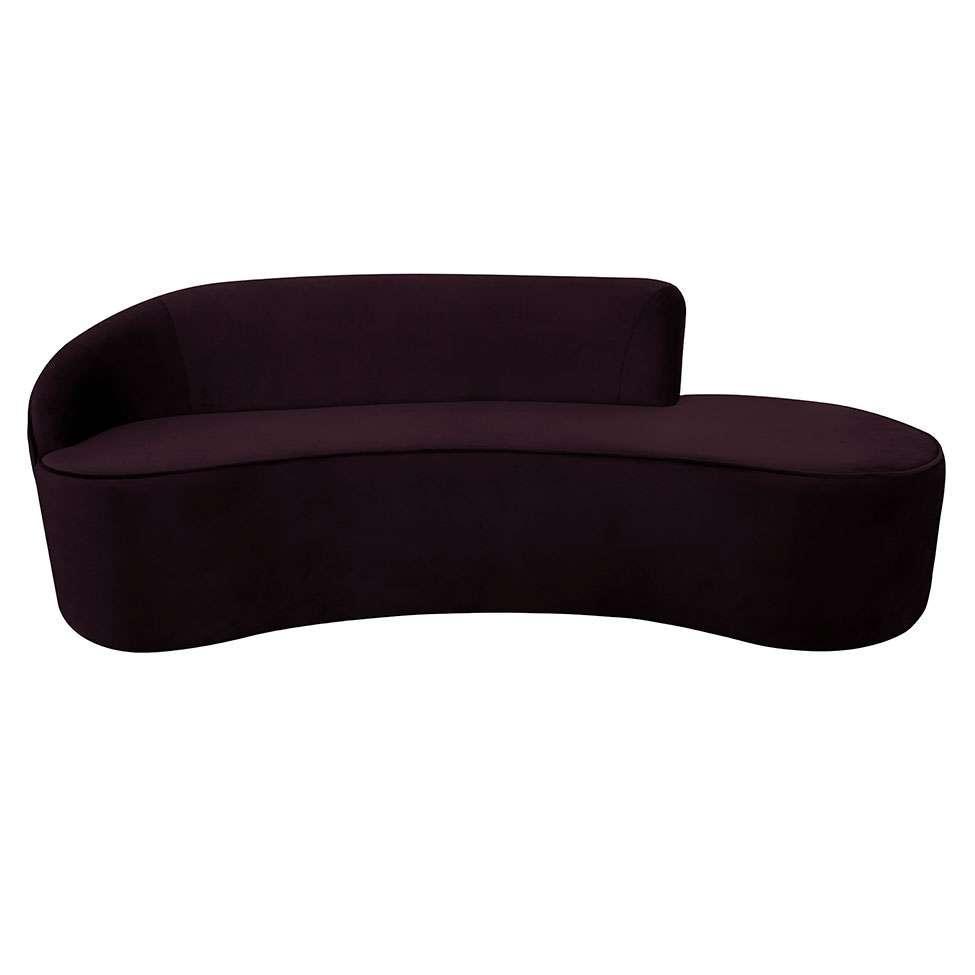 Sofá 3 Lugares Mezzo II Veludo Uva - 2