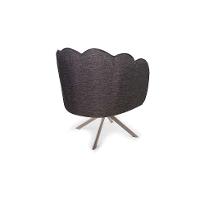 Poltrona Ariel Giratória Linho Mescla Marrom e Champagne - 6