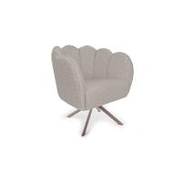 Poltrona Ariel Giratória Linho Aveia e Champagne - 1