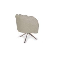 Poltrona Ariel Giratória Linho Aveia e Champagne - 5