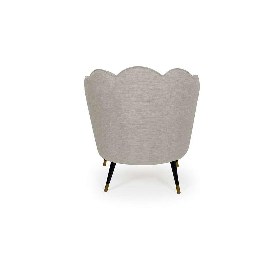 Poltrona Ariel Pé Palito Linho Aveia e Preta - 6