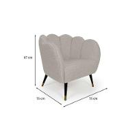 Poltrona Ariel Pé Palito Linho Aveia e Preta - 3