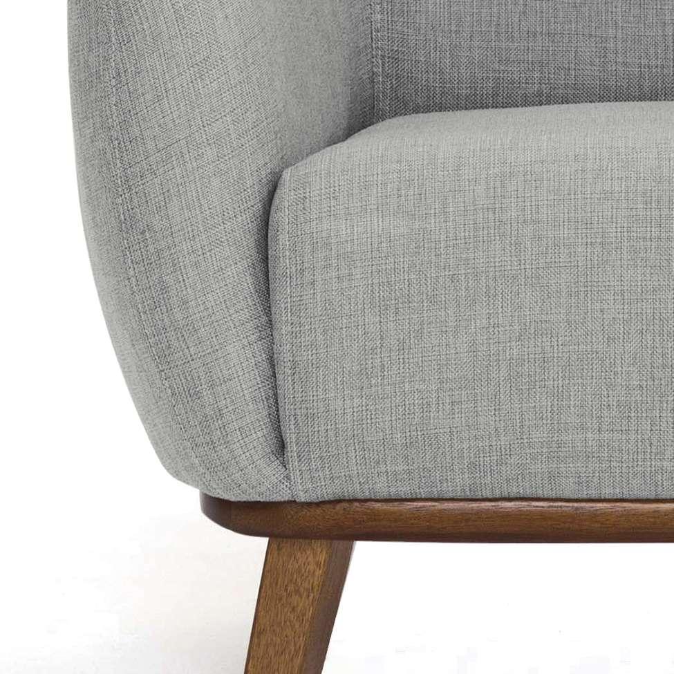 Poltrona Paloma Linho Mescla Elefante e Castanho - 7