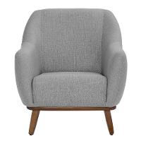 Poltrona Paloma Linho Mescla Elefante e Castanho - 2