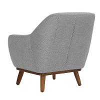 Poltrona Paloma Linho Mescla Elefante e Castanho - 5