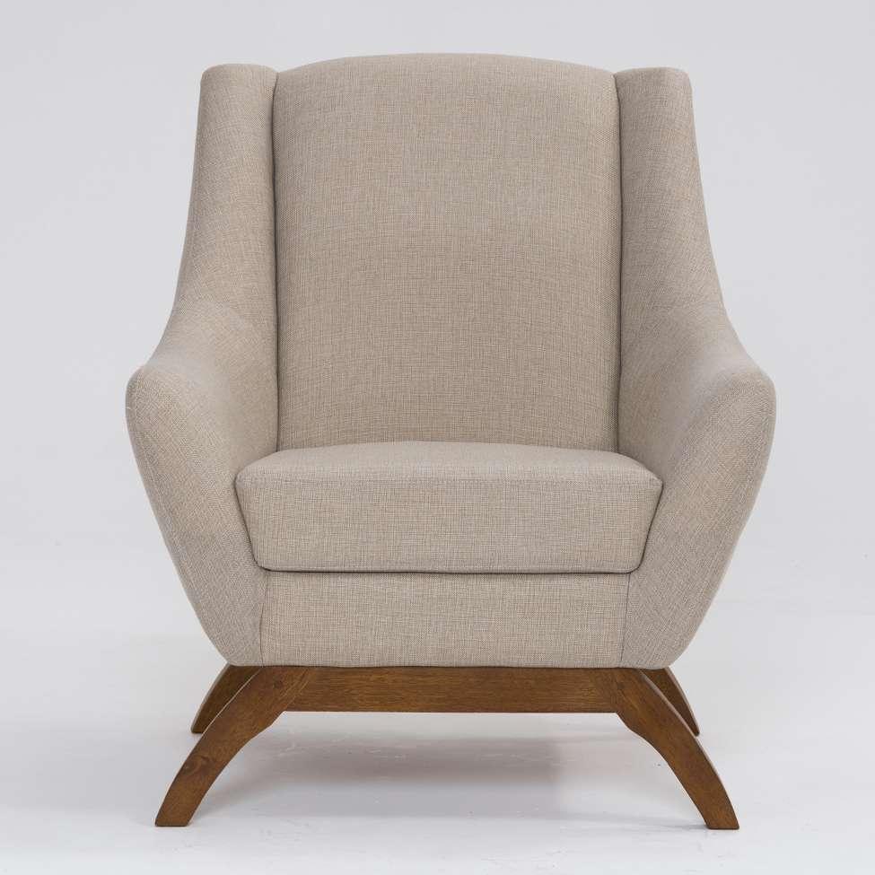 Poltrona Juliet Linho Aveia e Madeira - 2