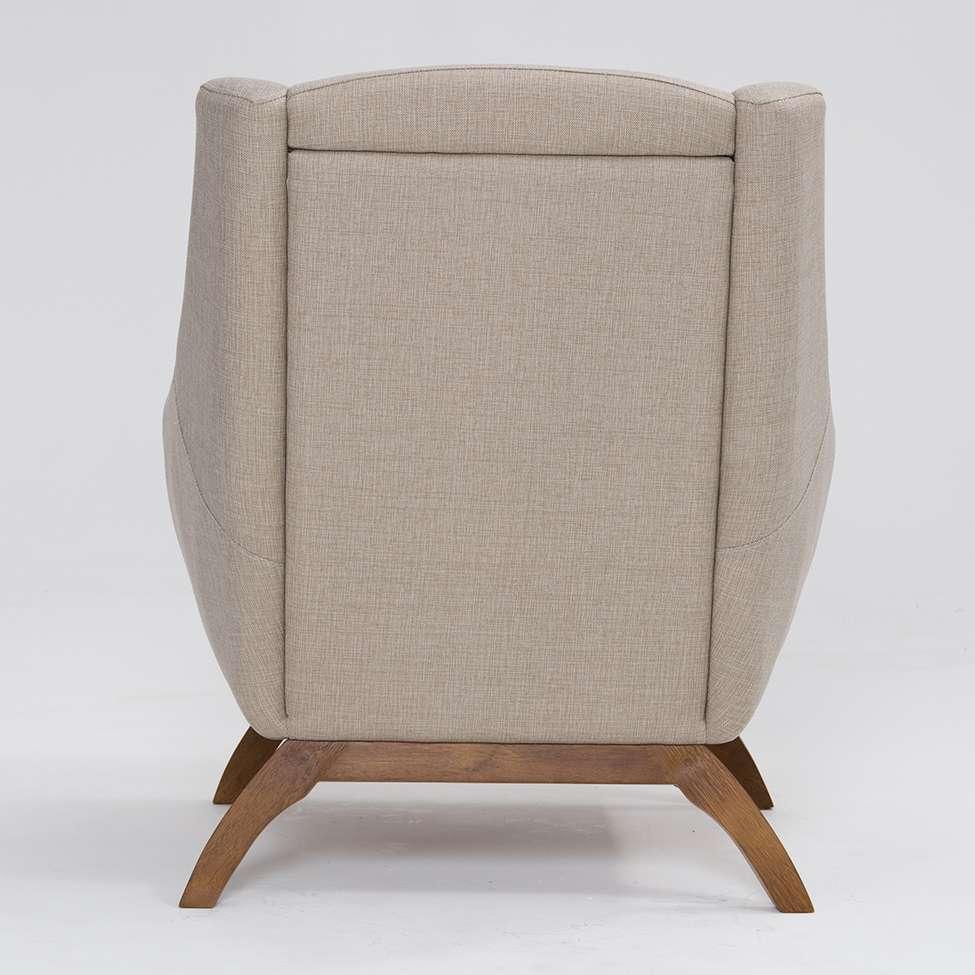 Poltrona Juliet Linho Aveia e Madeira - 5