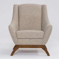 Poltrona Juliet Linho Aveia e Madeira - 2