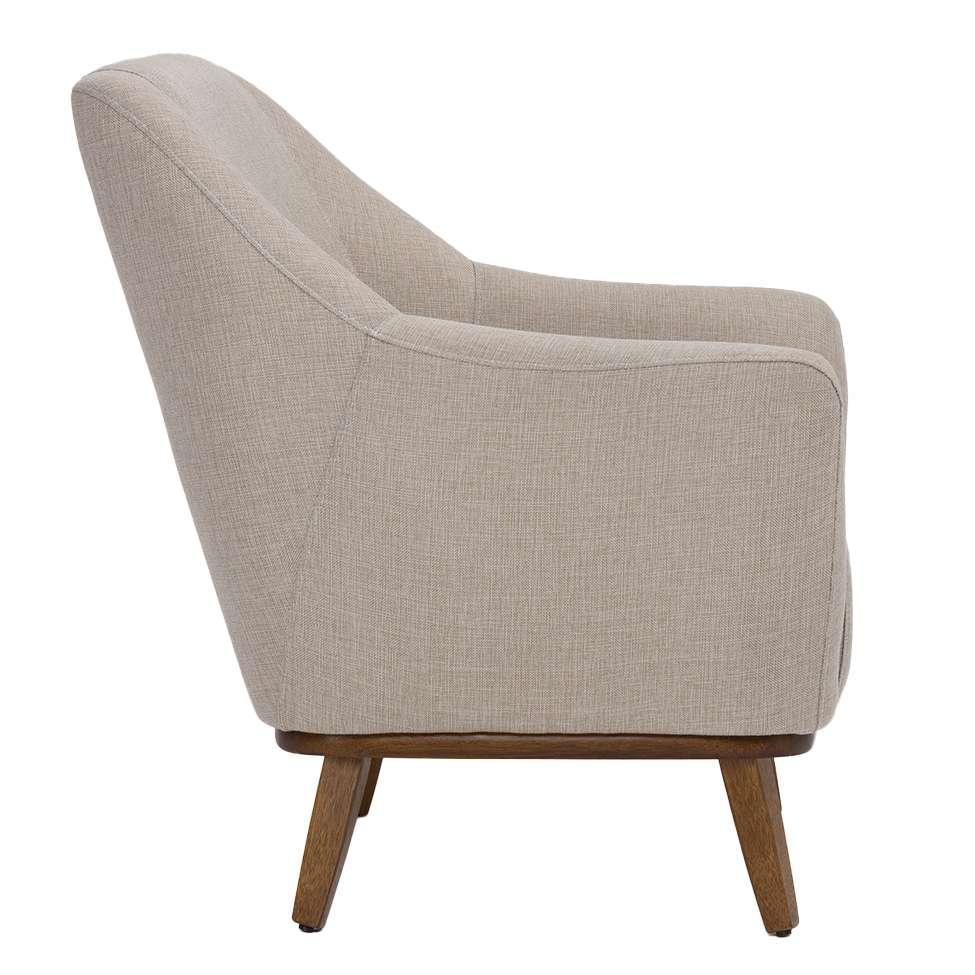 Poltrona Paloma Linho Aveia e Castanho - 4