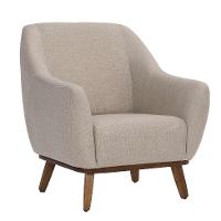 Poltrona Paloma Linho Aveia e Castanho - 1