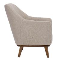 Poltrona Paloma Linho Aveia e Castanho