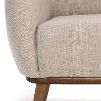 Poltrona Paloma Linho Aveia e Castanho - 7