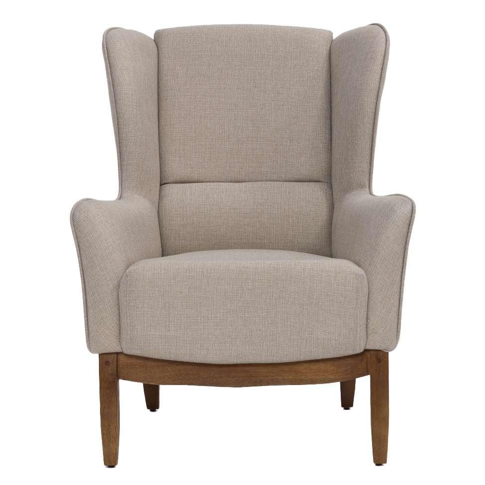 Poltrona Milena Linho Aveia e Madeira - 2