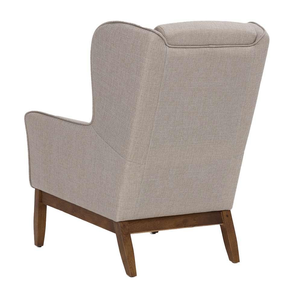 Poltrona Milena Linho Aveia e Madeira - 5