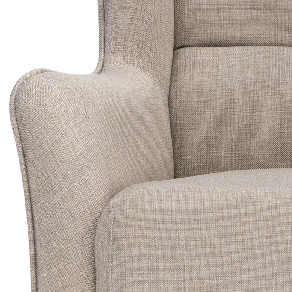 Poltrona Milena Linho Aveia e Madeira - 7