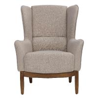 Poltrona Milena Linho Aveia e Madeira - 2