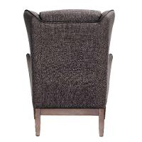 Poltrona Milena Linho Mescla Marrom e Madeira - 6