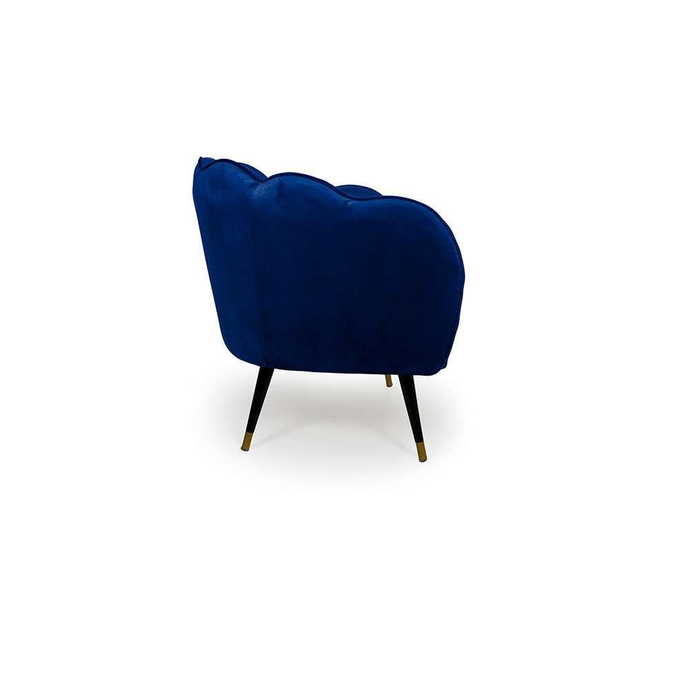 Poltrona Ariel Pé Palito Veludo Royal e Preta - 5