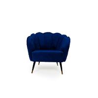 Poltrona Ariel Pé Palito Veludo Royal e Preta - 2