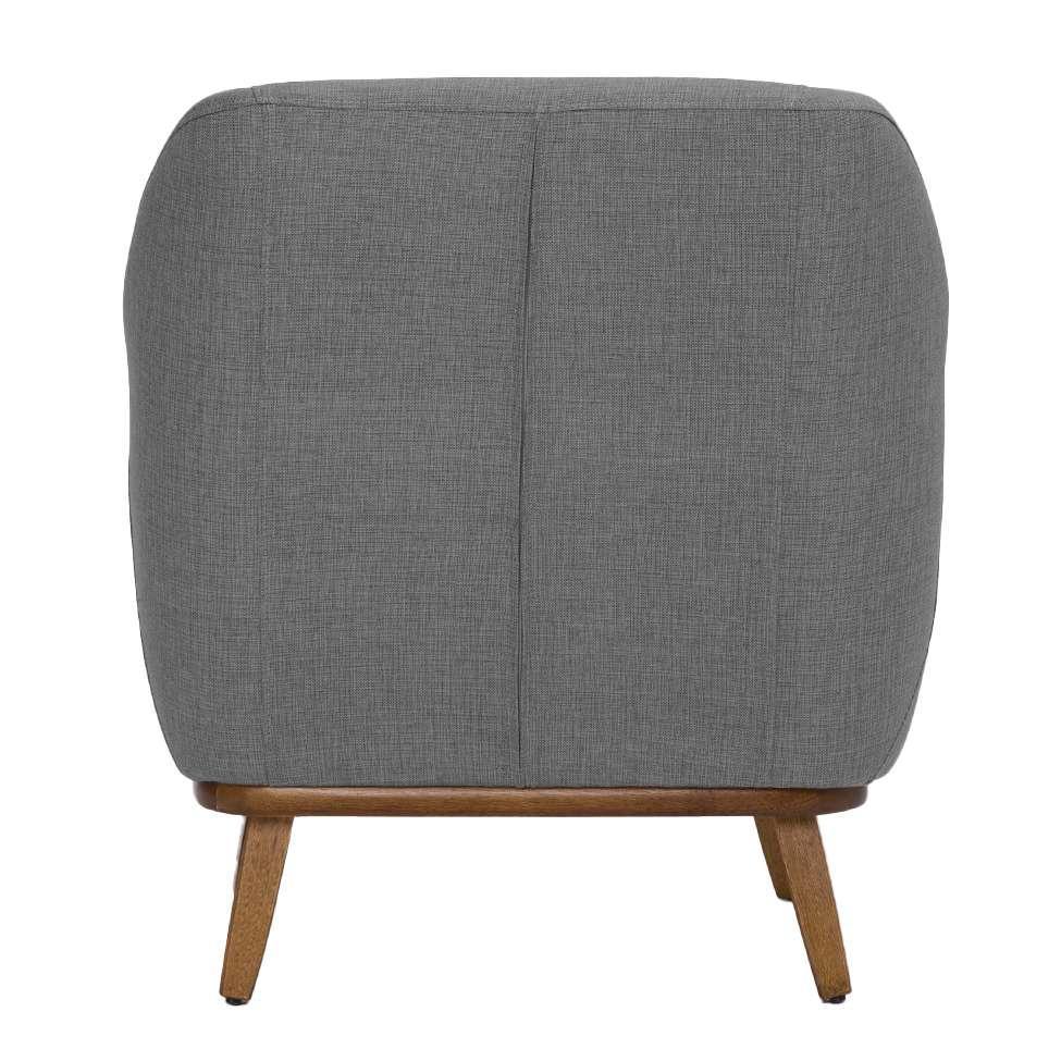 Poltrona Paloma Linho Mescla Cinza e Castanho - 6