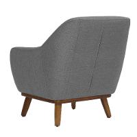 Poltrona Paloma Linho Mescla Cinza e Castanho - 5