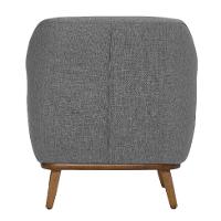 Poltrona Paloma Linho Mescla Cinza e Castanho - 6