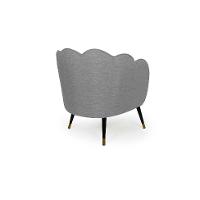 Poltrona Ariel Pé Palito Linho Mescla Cinza e Preta - 5