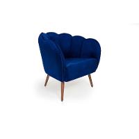 Poltrona Ariel Pé Palito Veludo Royal e Cobre - 1