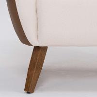 Poltrona Paloma Revestimento Sintético Terracota e Linho Pérola - 7