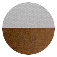 Poltrona Paloma Revestimento Sintético Terracota e Linho Pérola - 8