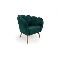 Poltrona Ariel Pé Palito Suede Esmeralda e Cobre - 1