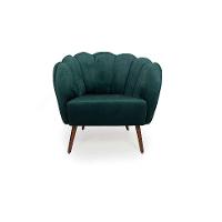 Poltrona Ariel Pé Palito Suede Esmeralda e Cobre - 2