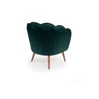 Poltrona Ariel Pé Palito Suede Esmeralda e Cobre