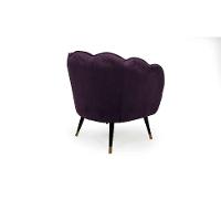 Poltrona Ariel Pé Palito Veludo Uva e Preta