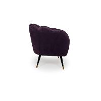 Poltrona Ariel Pé Palito Veludo Uva e Preta - 5