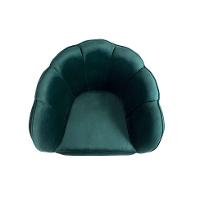 Poltrona Ariel Giratória Suede Esmeralda e Castanho - 6