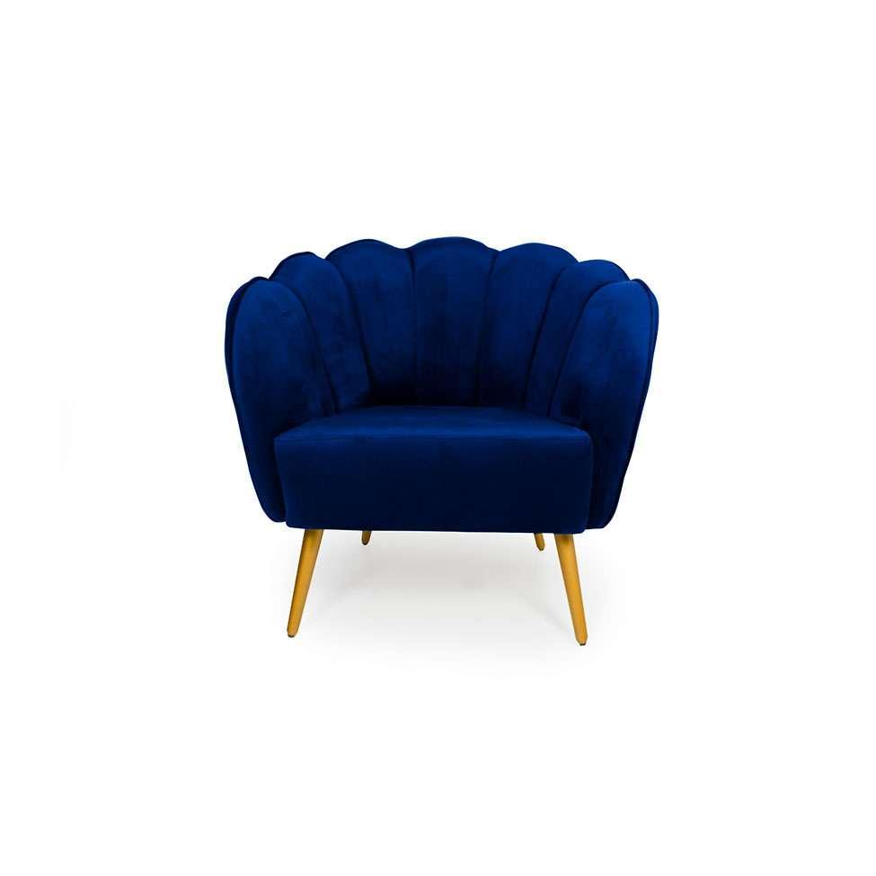 Poltrona Ariel Pé Palito Veludo Royal e Bronze - 2