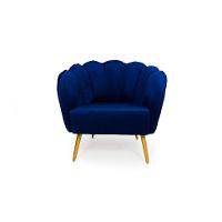 Poltrona Ariel Pé Palito Veludo Royal e Bronze - 2