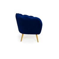 Poltrona Ariel Pé Palito Veludo Royal e Bronze - 5