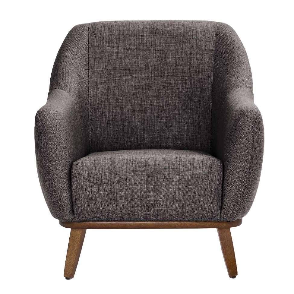 Poltrona Paloma Linho Mescla Marrom e Castanho - 2