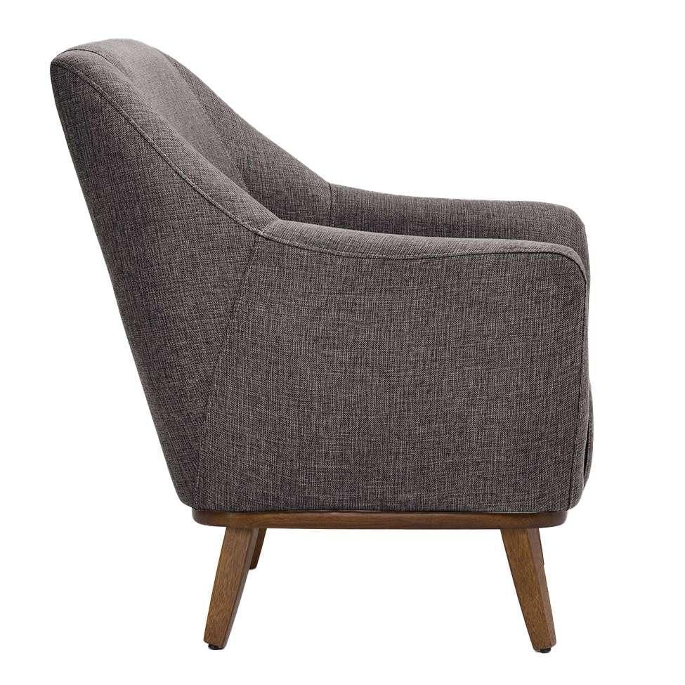 Poltrona Paloma Linho Mescla Marrom e Castanho - 4