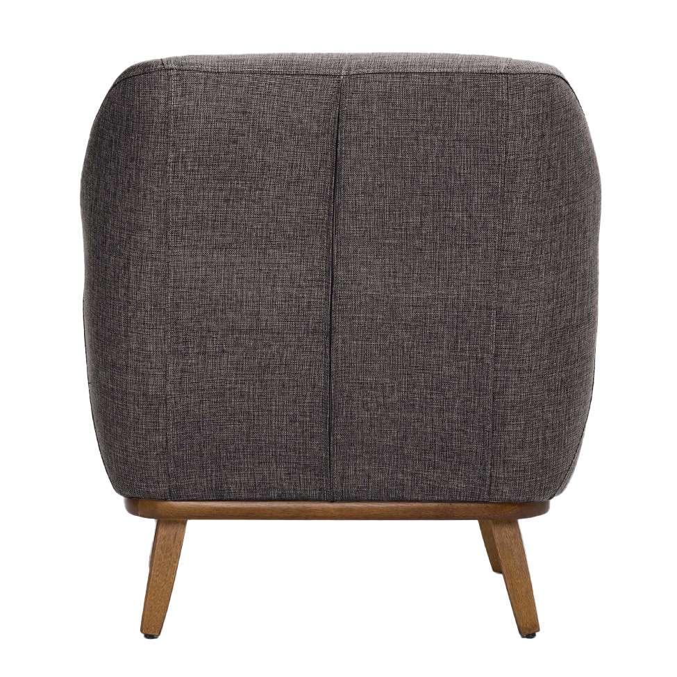 Poltrona Paloma Linho Mescla Marrom e Castanho - 6