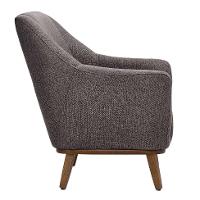 Poltrona Paloma Linho Mescla Marrom e Castanho