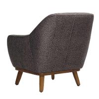 Poltrona Paloma Linho Mescla Marrom e Castanho - 5