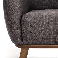 Poltrona Paloma Linho Mescla Marrom e Castanho - 7