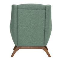 Poltrona Juliet Linho Mescla Verde Salvia e Madeira - 6