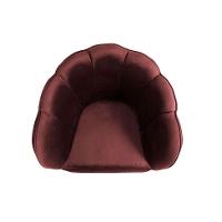 Poltrona Ariel Base Aço Veludo Malbec e Preta - 5