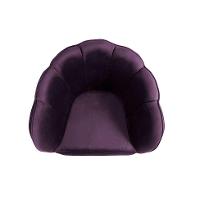 Poltrona Ariel Pé Palito Veludo Uva e Bronze - 6