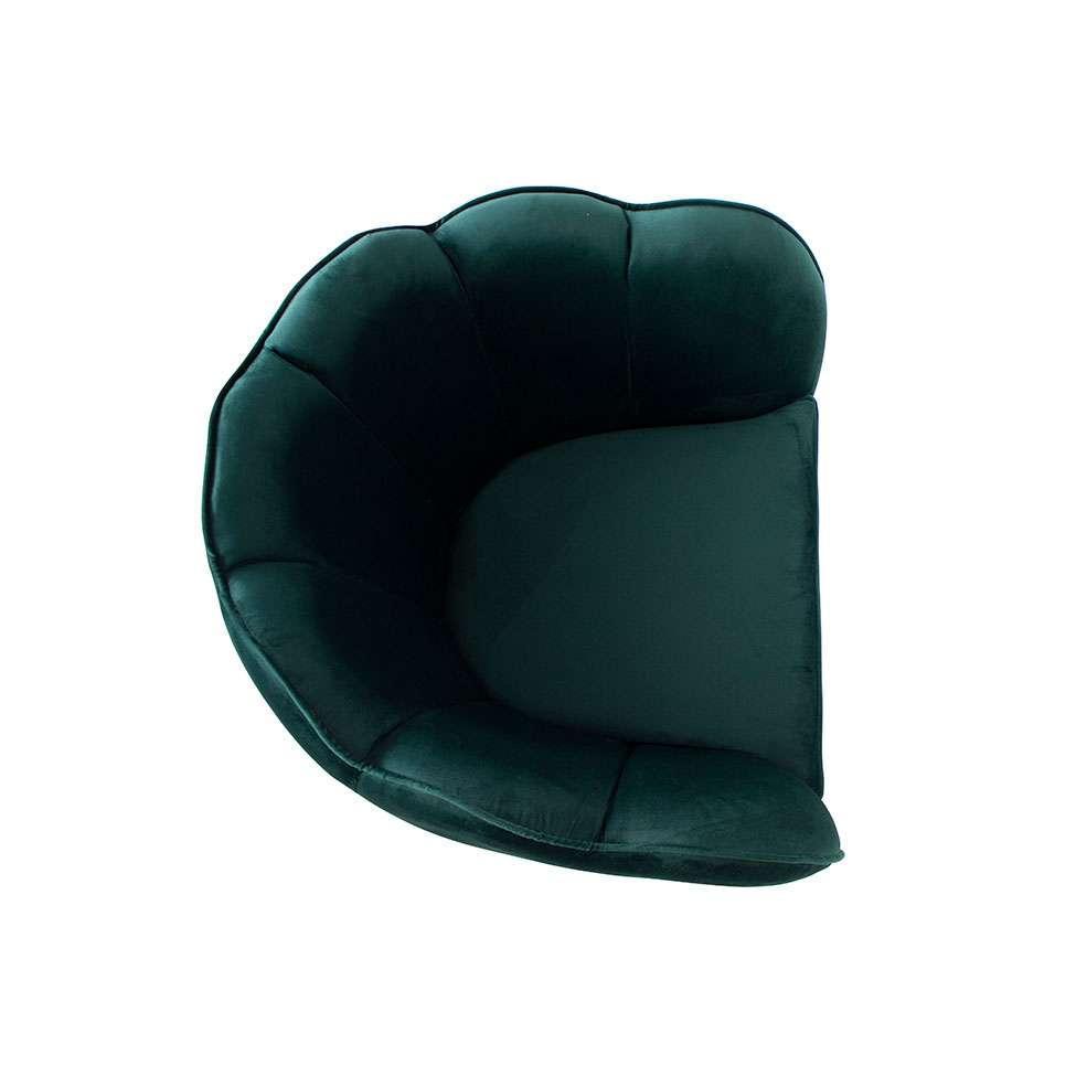 Poltrona Ariel Pé Palito Suede Esmeralda e Madeira - 5