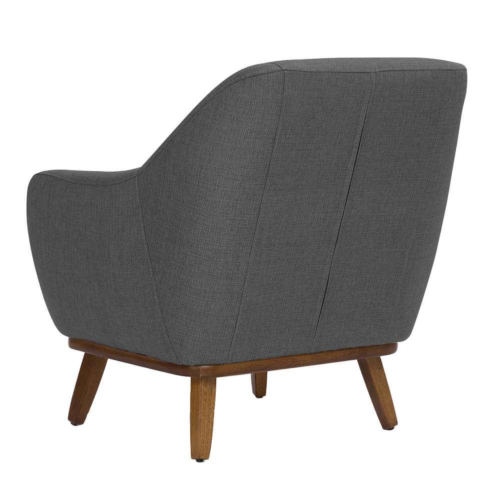 Poltrona Paloma Linho Mescla Chumbo e Castanho - 5